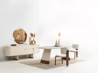 Delta Krem Gold Yemek Odası